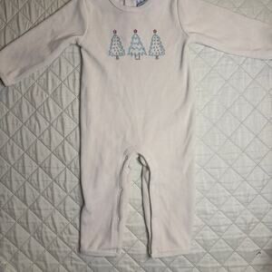 Three Sisters Baby Romper 24M Christmas Tree Embroidered Ribbed One Piece